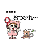 ピンクずきんちゃん(クマちゃんバージョン)（個別スタンプ：9）