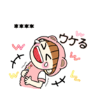ピンクずきんちゃん(クマちゃんバージョン)（個別スタンプ：19）