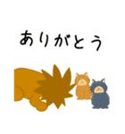 変なライオン（個別スタンプ：3）