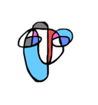ひとふでくん① 虚無（個別スタンプ：16）