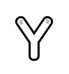 大文字(英語ver.)（個別スタンプ：5）