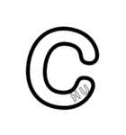 大文字(英語ver.)（個別スタンプ：11）