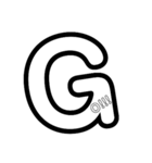 大文字(英語ver.)（個別スタンプ：13）