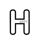 大文字(英語ver.)（個別スタンプ：19）