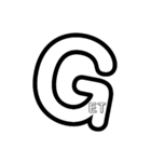 大文字(英語ver.)（個別スタンプ：20）