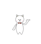 白ねことみかん。（個別スタンプ：1）
