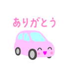 可愛い車【ピンク】（個別スタンプ：22）