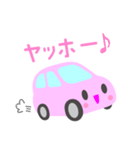 可愛い車【ピンク】（個別スタンプ：25）