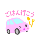 可愛い車【ピンク】（個別スタンプ：28）