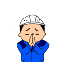 建設業(薄紫の作業服1)（個別スタンプ：3）