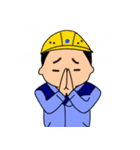 建設業(薄紫の作業服1)（個別スタンプ：16）