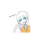 白髪JK＋猫ちゃん（個別スタンプ：6）