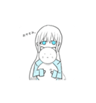 白髪JK＋猫ちゃん（個別スタンプ：8）