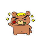 まゆげがかわいい 森のくまさん（個別スタンプ：40）