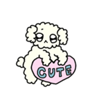 白くてフワフワの犬（個別スタンプ：24）