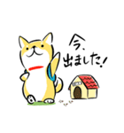 頑張る犬と頑張らない猫（個別スタンプ：1）