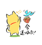頑張る犬と頑張らない猫（個別スタンプ：13）