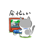 頑張る犬と頑張らない猫（個別スタンプ：14）
