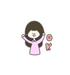 ピンクの鼻の女の子（個別スタンプ：10）