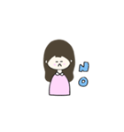 ピンクの鼻の女の子（個別スタンプ：11）