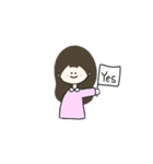 ピンクの鼻の女の子（個別スタンプ：12）