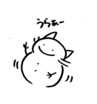 兎とゆきだるまのスタンプ（個別スタンプ：3）