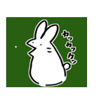 兎とゆきだるまのスタンプ（個別スタンプ：4）