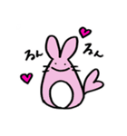 兎とゆきだるまのスタンプ（個別スタンプ：8）