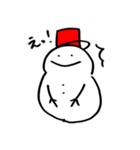 兎とゆきだるまのスタンプ（個別スタンプ：14）