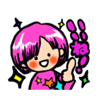ふんわりカラフルガール (part1)（個別スタンプ：1）