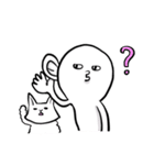 白い人と猫のふぅこ3（個別スタンプ：3）