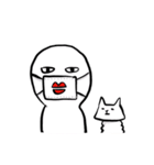 白い人と猫のふぅこ3（個別スタンプ：18）