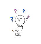 白い人と猫のふぅこ3（個別スタンプ：24）