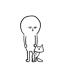 白い人と猫のふぅこ3（個別スタンプ：35）