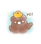 くまとひよこ（個別スタンプ：1）
