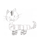 うろ覚えで書いたトラの絵2（個別スタンプ：1）