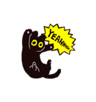 シンプル黒猫スタンプ（個別スタンプ：9）
