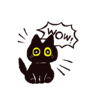 シンプル黒猫スタンプ（個別スタンプ：11）