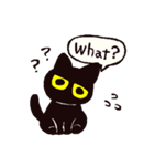 シンプル黒猫スタンプ（個別スタンプ：12）
