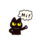 シンプル黒猫スタンプ（個別スタンプ：13）