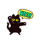 シンプル黒猫スタンプ（個別スタンプ：14）