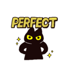 シンプル黒猫スタンプ（個別スタンプ：15）