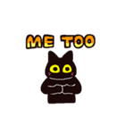 シンプル黒猫スタンプ（個別スタンプ：20）