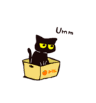 シンプル黒猫スタンプ（個別スタンプ：21）