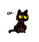シンプル黒猫スタンプ（個別スタンプ：25）
