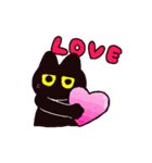 シンプル黒猫スタンプ（個別スタンプ：33）