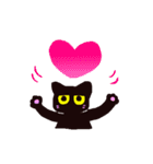 シンプル黒猫スタンプ（個別スタンプ：35）