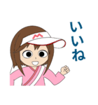 ゴルフ用 桃子のスタンプ 01（個別スタンプ：9）