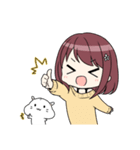 ゆるかわ白ハムスター しらたきちゃん（個別スタンプ：4）