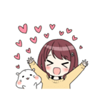 ゆるかわ白ハムスター しらたきちゃん（個別スタンプ：9）